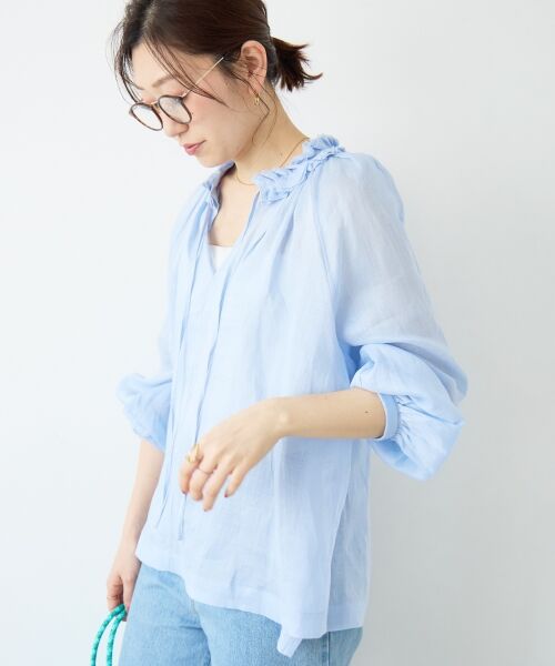 le.coeur blanc / ルクールブラン シャツ・ブラウス | ラミーカルゼフリルネックブラウス | 詳細26