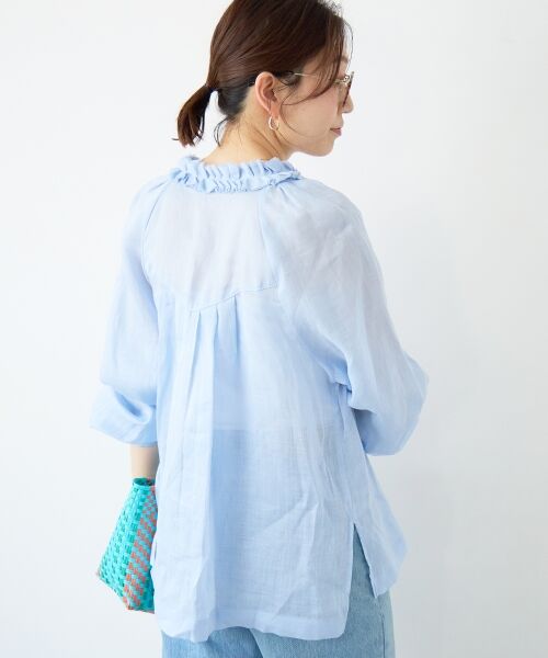 le.coeur blanc / ルクールブラン シャツ・ブラウス | ラミーカルゼフリルネックブラウス | 詳細27