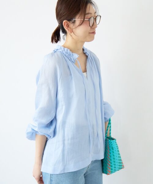 le.coeur blanc / ルクールブラン シャツ・ブラウス | ラミーカルゼフリルネックブラウス | 詳細28