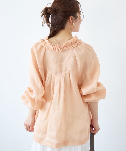 le.coeur blanc / ルクールブラン シャツ・ブラウス | ラミーカルゼフリルネックブラウス | 詳細5