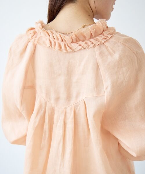 le.coeur blanc / ルクールブラン シャツ・ブラウス | ラミーカルゼフリルネックブラウス | 詳細6