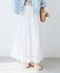le.coeur blanc / ルクールブラン ロング・マキシ丈スカート | コットンレーススカート