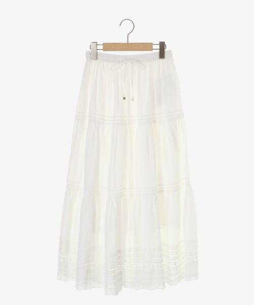le.coeur blanc / ルクールブラン ロング・マキシ丈スカート | コットンレーススカート | 詳細1