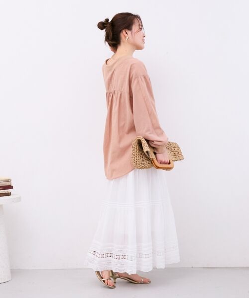 le.coeur blanc / ルクールブラン ロング・マキシ丈スカート | コットンレーススカート | 詳細10