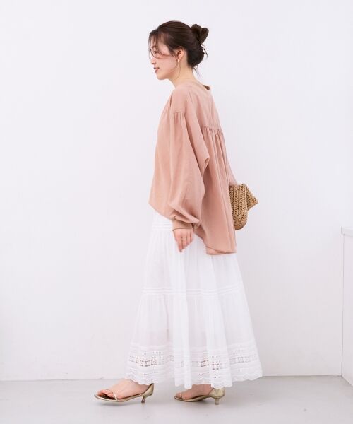 le.coeur blanc / ルクールブラン ロング・マキシ丈スカート | コットンレーススカート | 詳細12