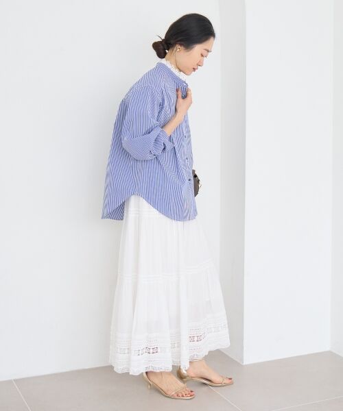 le.coeur blanc / ルクールブラン ロング・マキシ丈スカート | コットンレーススカート | 詳細14