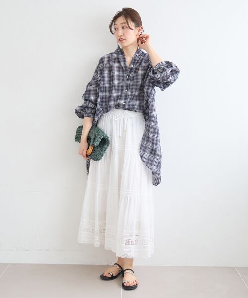 le.coeur blanc / ルクールブラン ロング・マキシ丈スカート | コットンレーススカート | 詳細17