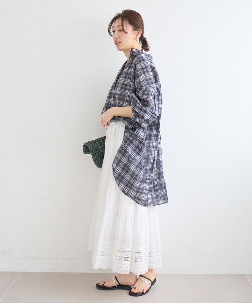 le.coeur blanc / ルクールブラン ロング・マキシ丈スカート | コットンレーススカート | 詳細18