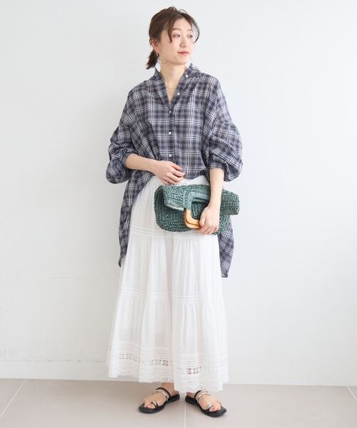 le.coeur blanc / ルクールブラン ロング・マキシ丈スカート | コットンレーススカート | 詳細21