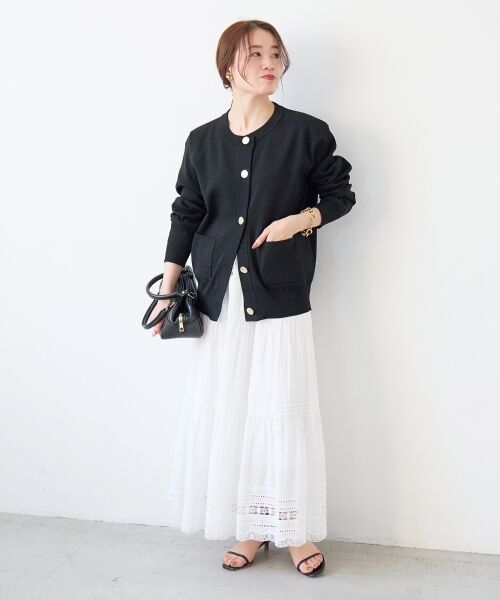 le.coeur blanc / ルクールブラン ロング・マキシ丈スカート | コットンレーススカート | 詳細23