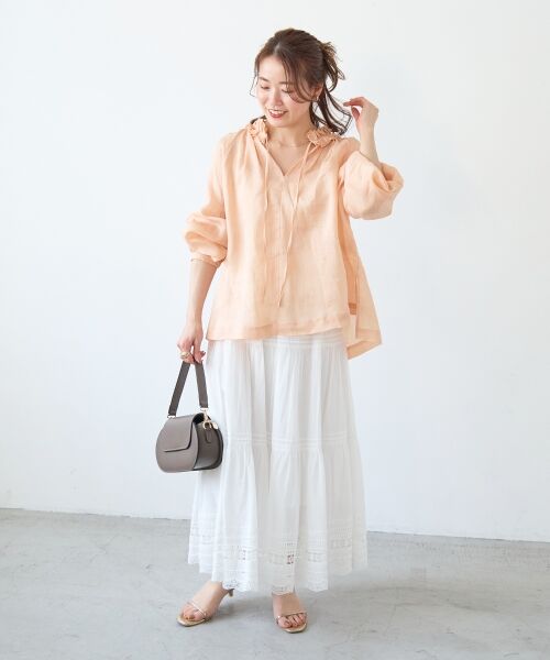 le.coeur blanc / ルクールブラン ロング・マキシ丈スカート | コットンレーススカート | 詳細24