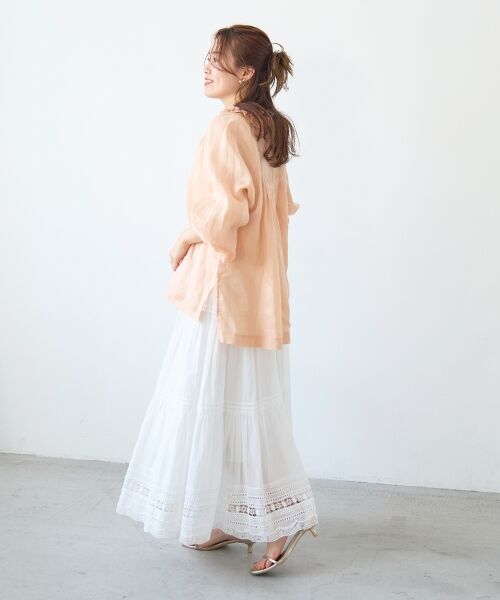 le.coeur blanc / ルクールブラン ロング・マキシ丈スカート | コットンレーススカート | 詳細25