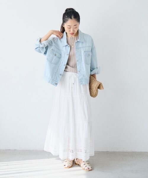 le.coeur blanc / ルクールブラン ロング・マキシ丈スカート | コットンレーススカート | 詳細26