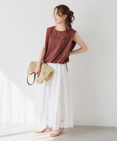 le.coeur blanc / ルクールブラン ロング・マキシ丈スカート | コットンレーススカート | 詳細27
