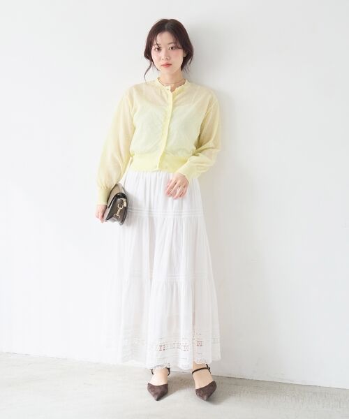 le.coeur blanc / ルクールブラン ロング・マキシ丈スカート | コットンレーススカート | 詳細28