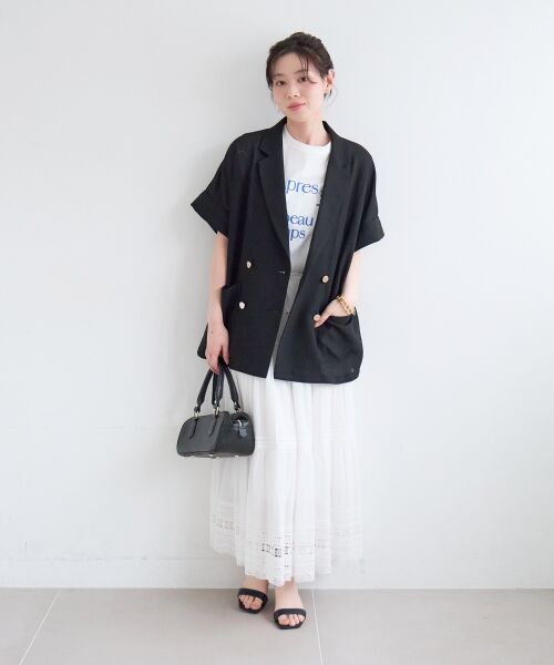 le.coeur blanc / ルクールブラン ロング・マキシ丈スカート | コットンレーススカート | 詳細3