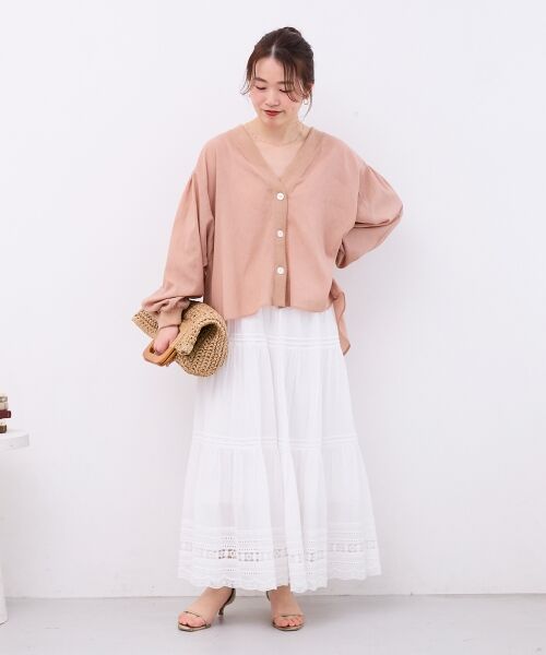 le.coeur blanc / ルクールブラン ロング・マキシ丈スカート | コットンレーススカート | 詳細9