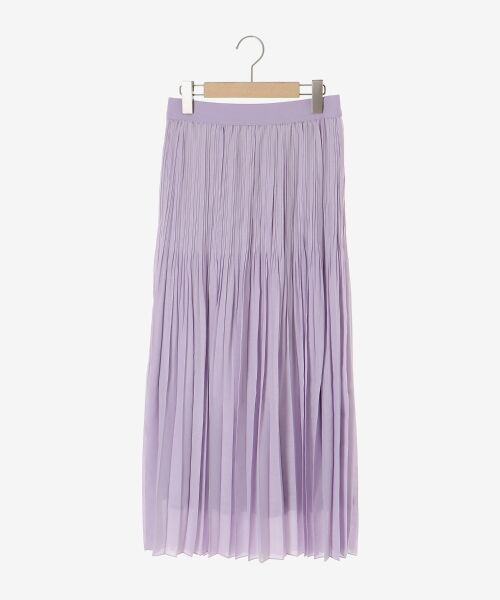 le.coeur blanc / ルクールブラン ロング・マキシ丈スカート | 麻混シアーランダムプリーツスカート | 詳細1