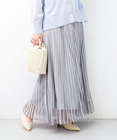le.coeur blanc / ルクールブラン ロング・マキシ丈スカート | ストライプフレアニットスカート