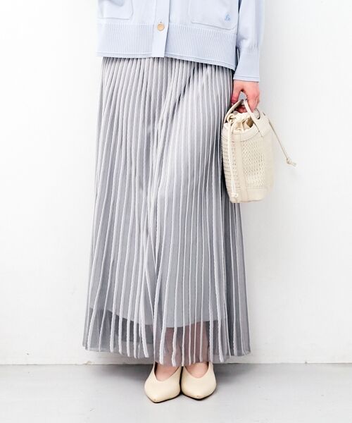 le.coeur blanc / ルクールブラン ロング・マキシ丈スカート | ストライプフレアニットスカート | 詳細12