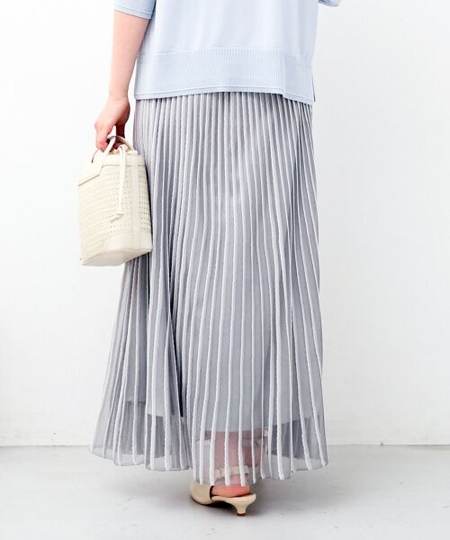 le.coeur blanc / ルクールブラン ロング・マキシ丈スカート | ストライプフレアニットスカート | 詳細13