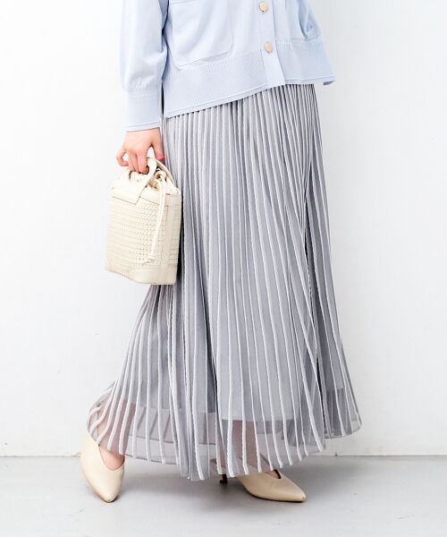 le.coeur blanc / ルクールブラン ロング・マキシ丈スカート | ストライプフレアニットスカート | 詳細15