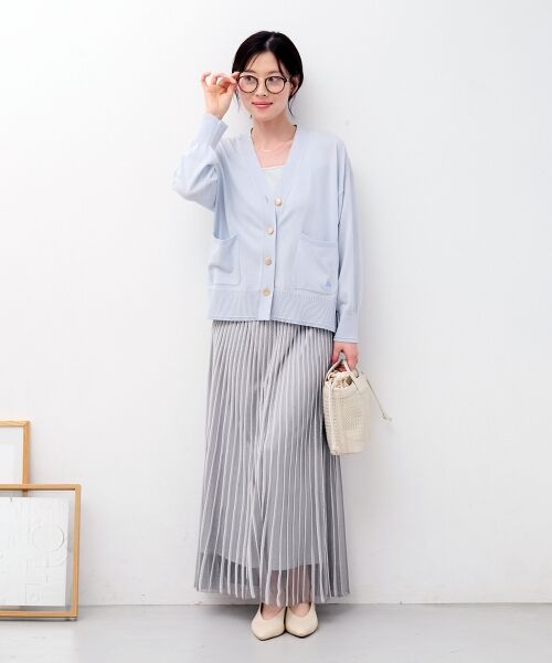 le.coeur blanc / ルクールブラン ロング・マキシ丈スカート | ストライプフレアニットスカート | 詳細16