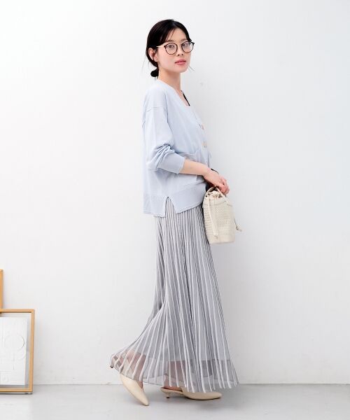 le.coeur blanc / ルクールブラン ロング・マキシ丈スカート | ストライプフレアニットスカート | 詳細19