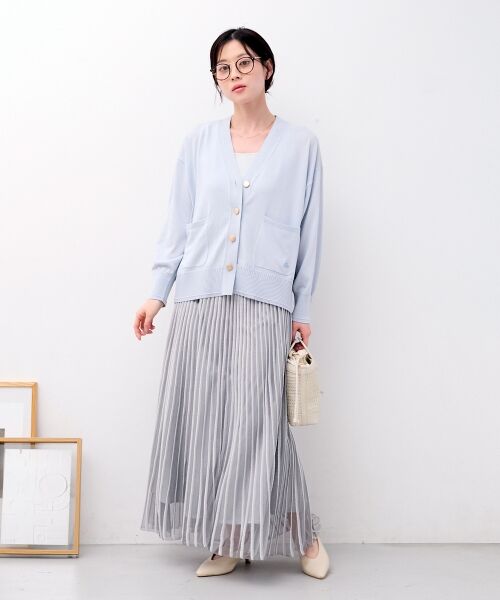 le.coeur blanc / ルクールブラン ロング・マキシ丈スカート | ストライプフレアニットスカート | 詳細20