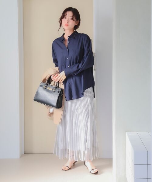 le.coeur blanc / ルクールブラン ロング・マキシ丈スカート | ストライプフレアニットスカート | 詳細24