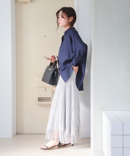 le.coeur blanc / ルクールブラン ロング・マキシ丈スカート | ストライプフレアニットスカート | 詳細25