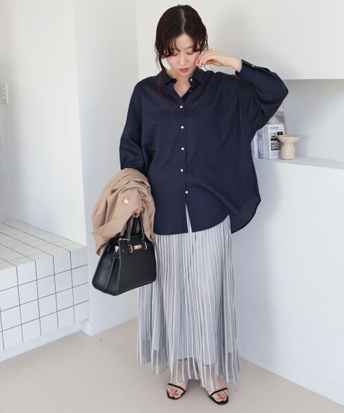 le.coeur blanc / ルクールブラン ロング・マキシ丈スカート | ストライプフレアニットスカート | 詳細27