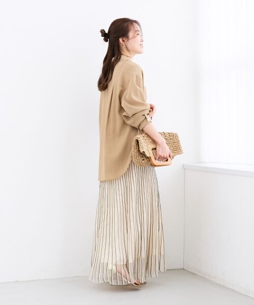 le.coeur blanc / ルクールブラン ロング・マキシ丈スカート | ストライプフレアニットスカート | 詳細7