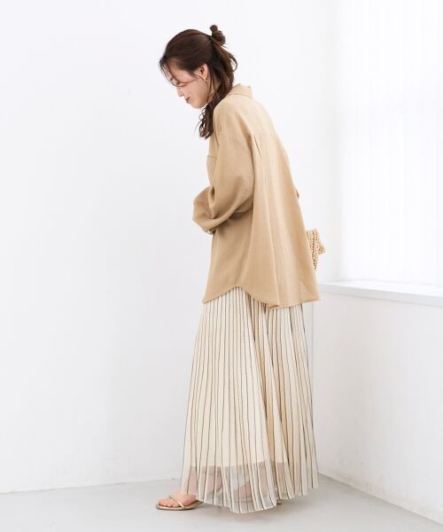 le.coeur blanc / ルクールブラン ロング・マキシ丈スカート | ストライプフレアニットスカート | 詳細9