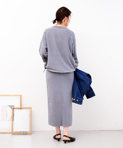 le.coeur blanc / ルクールブラン ロング・マキシ丈スカート | スウェットライクニットスカート | 詳細10