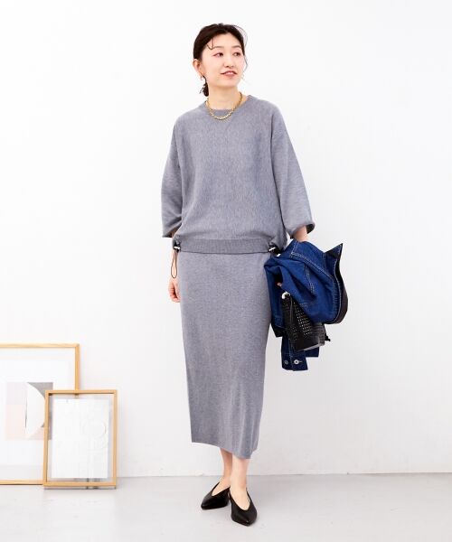 le.coeur blanc / ルクールブラン ロング・マキシ丈スカート | スウェットライクニットスカート | 詳細11