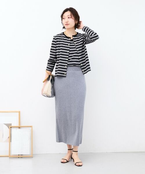 le.coeur blanc / ルクールブラン ロング・マキシ丈スカート | スウェットライクニットスカート | 詳細12