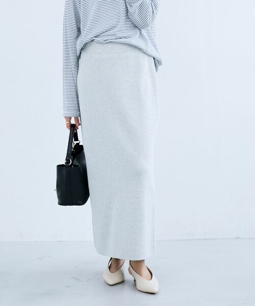 le.coeur blanc / ルクールブラン ロング・マキシ丈スカート | スウェットライクニットスカート | 詳細14