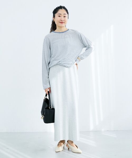 le.coeur blanc / ルクールブラン ロング・マキシ丈スカート | スウェットライクニットスカート | 詳細18