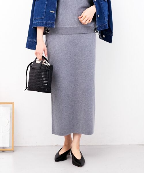 le.coeur blanc / ルクールブラン ロング・マキシ丈スカート | スウェットライクニットスカート | 詳細2