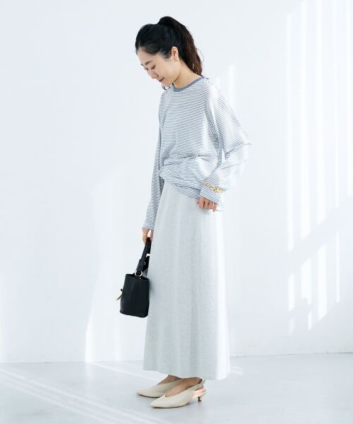le.coeur blanc / ルクールブラン ロング・マキシ丈スカート | スウェットライクニットスカート | 詳細20