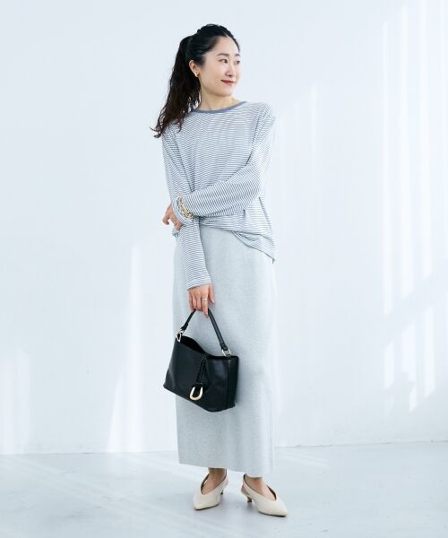 le.coeur blanc / ルクールブラン ロング・マキシ丈スカート | スウェットライクニットスカート | 詳細21