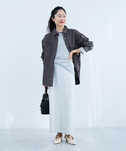 le.coeur blanc / ルクールブラン ロング・マキシ丈スカート | スウェットライクニットスカート | 詳細22