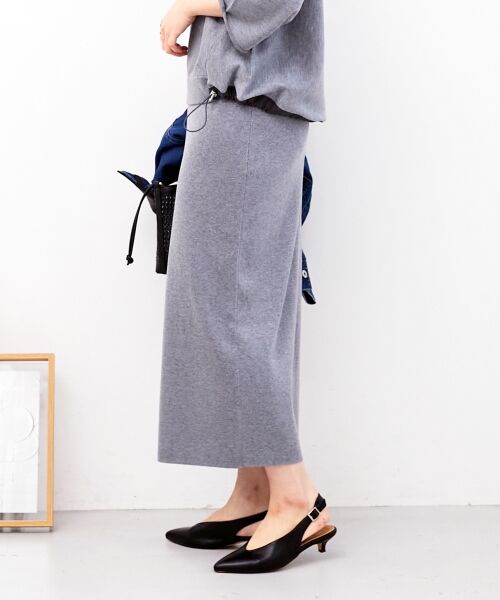 le.coeur blanc / ルクールブラン ロング・マキシ丈スカート | スウェットライクニットスカート | 詳細3
