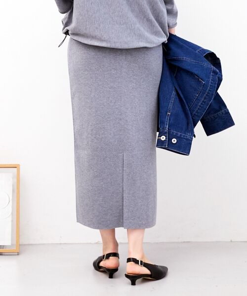 le.coeur blanc / ルクールブラン ロング・マキシ丈スカート | スウェットライクニットスカート | 詳細4
