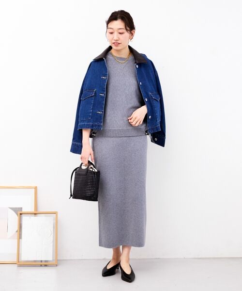 le.coeur blanc / ルクールブラン ロング・マキシ丈スカート | スウェットライクニットスカート | 詳細6