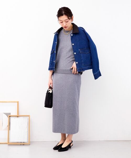 le.coeur blanc / ルクールブラン ロング・マキシ丈スカート | スウェットライクニットスカート | 詳細7