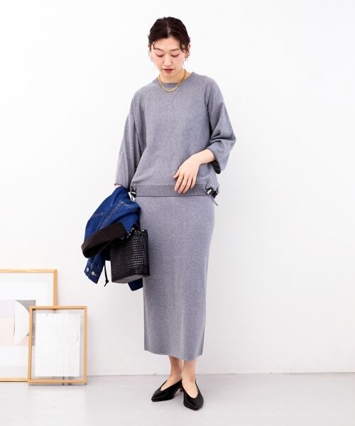 le.coeur blanc / ルクールブラン ロング・マキシ丈スカート | スウェットライクニットスカート | 詳細8