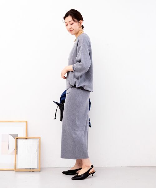 le.coeur blanc / ルクールブラン ロング・マキシ丈スカート | スウェットライクニットスカート | 詳細9