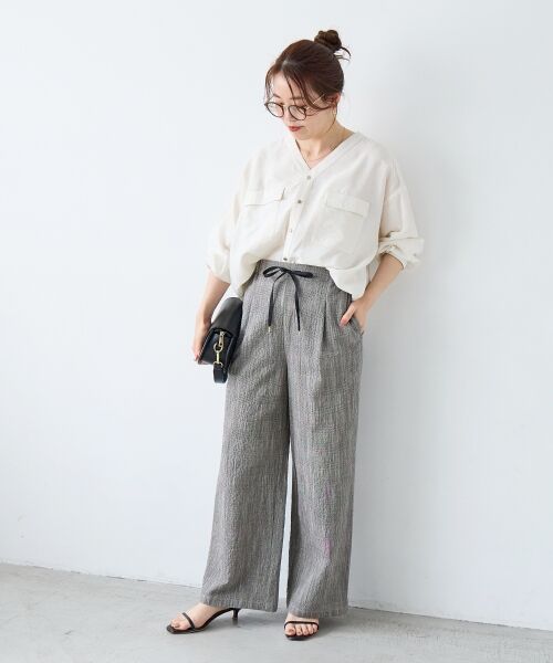 le.coeur blanc / ルクールブラン その他パンツ | グレンチェックスラブパンツ | 詳細10